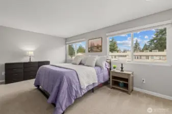 The room offers loads of natural light and wall space for your furniture and decor.