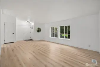 Living Room with closet door to left and entry in middle
