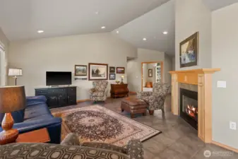 Great Room with See through fireplace