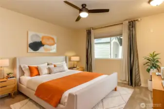 Primary Bedroom - with attached bathroom.