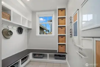 This is the spacious mud room on the main floor.