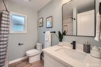 Upper .75 beautifully tiled shower