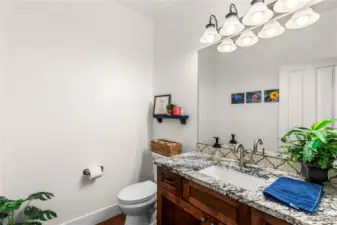 New vanity in 1/2 bath.