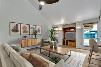 Main living area ...virtually staged.