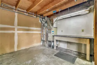 Garage storage area.