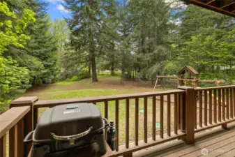 Main level backyard porch