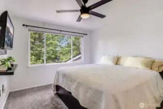 You must FEEL this room in person.  So soothing and calm - and super plush carpet feels dreamy under the toes.
