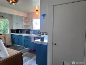 Walking into the kitchen!
