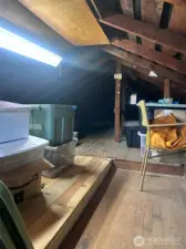 Turn the corner to the attic.