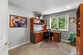 The third bedroom is currently used as an office but it also has a walk in closet.