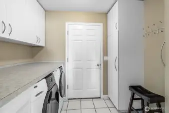 Laundry area off the garage.