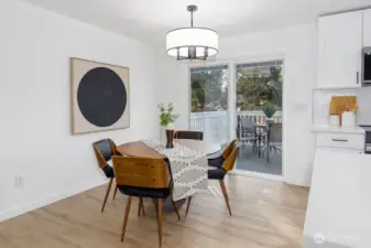 Thoughtful layout flowing from indoor dining to outdoor enjoyment.