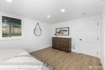 LARGE primary bedroom on lower level
