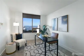 Secondary bedroom or office space with an unbeatable WFH view