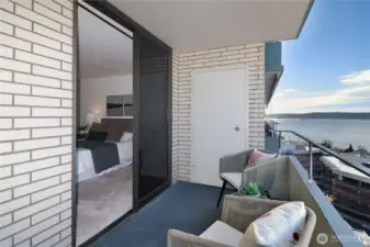 Private access to deck from the primary bedroom