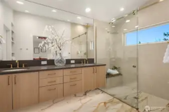 Heated floors on Primary bathroom