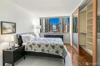 Primary with a wall of closets