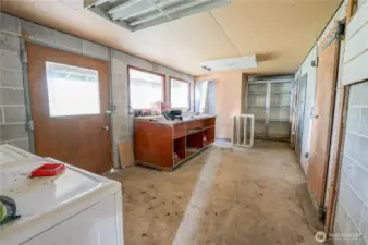 interior of old butcher shop building