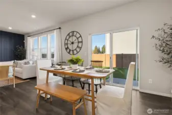 great room is spaciousPhoto not of actual home. This is another home in the community of the same plan and style.