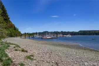 Beach combing when the tide is out.