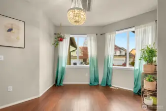 Dining Area off Kitchen - Check out the Gorgeous Chandelier!
