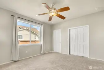 Not One but TWO Walk-In Closets + Wall Closet in Master Bedroom
