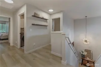 Stunning neutral planked flooring up and down