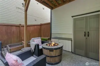 Covered outdoor gathering area