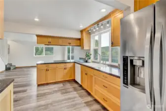 Kitchen view from sitting area