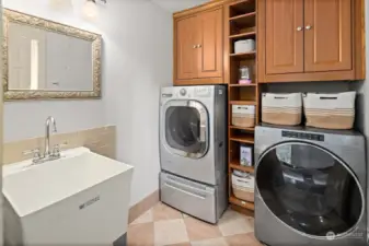 Utility room on main level off great room.