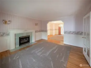 Large Formal Living room enters Formal Dining area