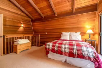 Another view of the upstairs loft area with plenty of room for beds or relaxing!