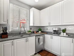 Window above the sink - makes doing the dishes more enjoyable!