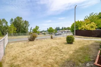 Fully fenced yard
