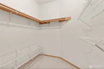 Large walk in closet in primary
