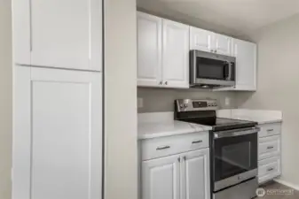 Extra storage cabinet too.