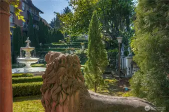 So many perspectives of the Italian inspired garden sanctuary
