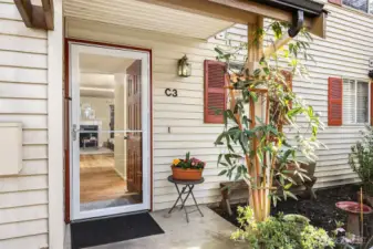 The home offers 2 bedrooms and one and half baths