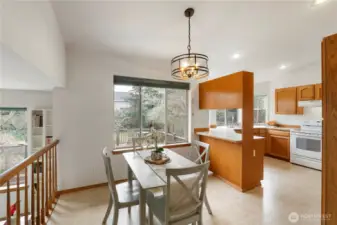Dining area adjacent to the kitchen.