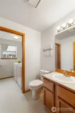 Laundry and 1/2 bath off the family room.