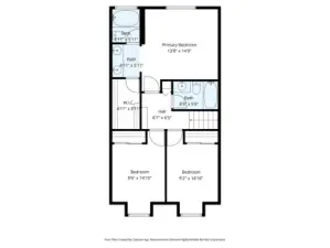 Upper level floorplan