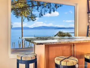 This island is on wheels and can be placed anywhere