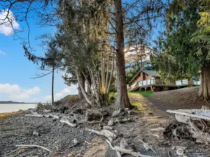 Your private beach with boat launch