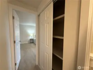 Hall with closet