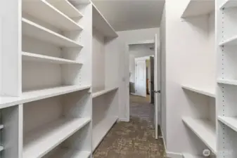 Master walk-in closet