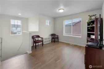 Loft that can be an ideal playroom, media room, or office!