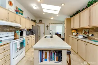 Chef's kitchen with additional storage