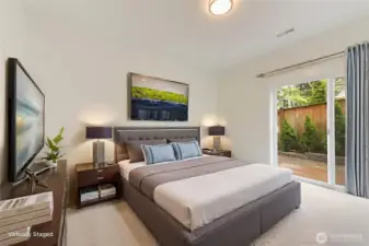 Bedroom #1. Lower Level. Virtually staged