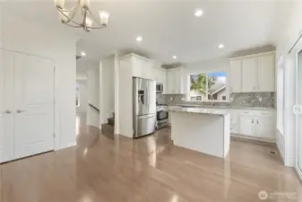 Kitchen dining area and pantry closet