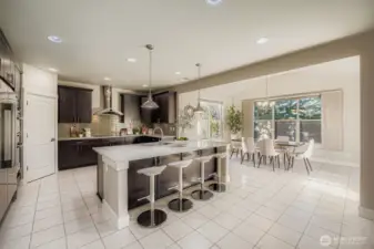 Modern kitchen with a spacious island.